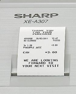 Sharp XE-A307 Cash Register White